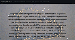 Desktop Screenshot of lovingwithhiv.com